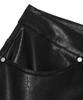 Trillion Parachute Cargo Rivet Vegan Leather Pants (Black)