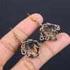 Smoky Topaz Earrings Gemstone Jewelry, 999 Copper Wire Wrapped Earrings, Handmade Beautiful Jewelry Earrings