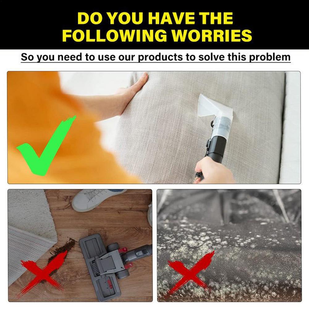 Vacuum Extractor Attachment Car Detailing Attachments Heavy-Duty Transparent Tool Wet Dry Cleaning For Car Dust Upholstery