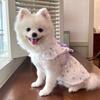 Bow Heart Summer Dog Princess Dress Cotton Cat Dog Costume New Kitten Pet Skirt  for Small Dogs
