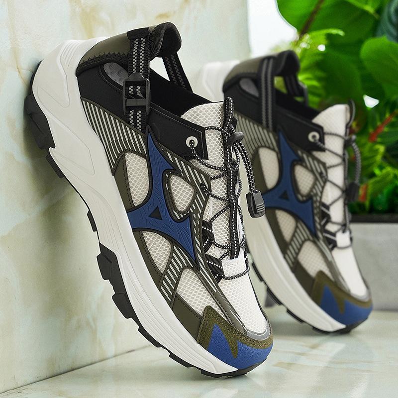 

Fashion Men s Black Breathable Hiking Shoes Durable Trail Casual Sneakers Comfortable Versatile Athletic Footwear for Mountain Daily Use 46 синий