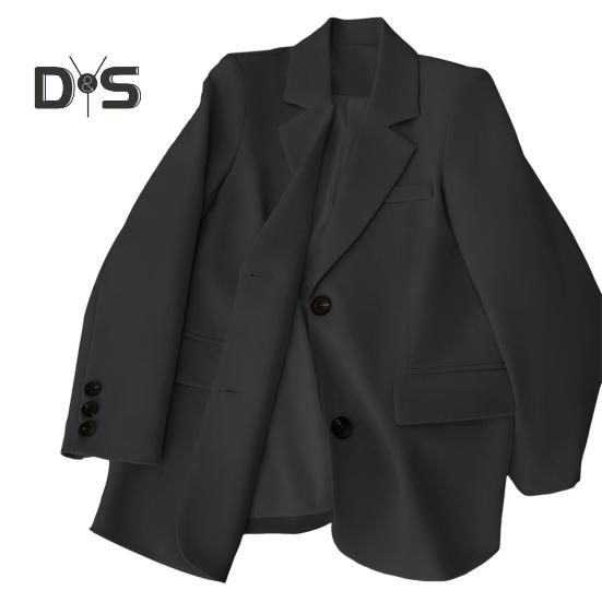 Women's Suit Spring Autumn Female Top Office Lady Blazer Loose Fit Thin Jacket Lapel Collar Coat for Work Leisure Time