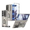 Suitable for Samsung ZFold7 Mobile Phone Case Folding Screen Shell Film Protective Case Magnetic Finger Ring Bracket Diamond Push Window Lanyard
