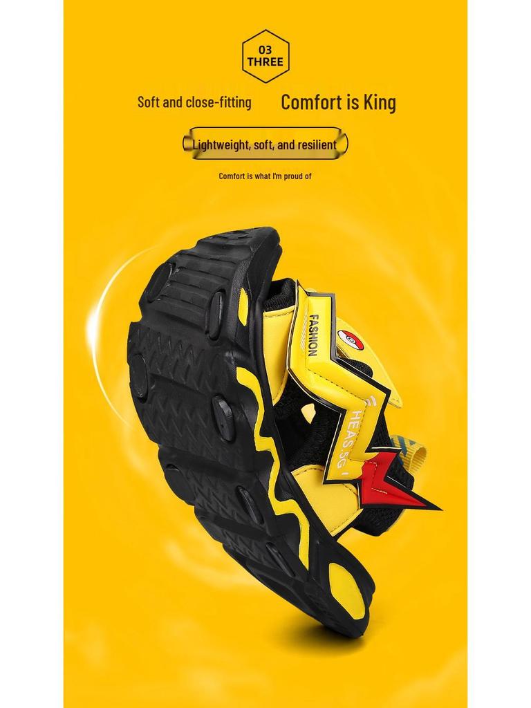 Boys' Summer Sandals 2025 - Soft Sole, Non-Slip, Odor-Resistant Beach Shoes with Shock Absorption, Perfect for Kids