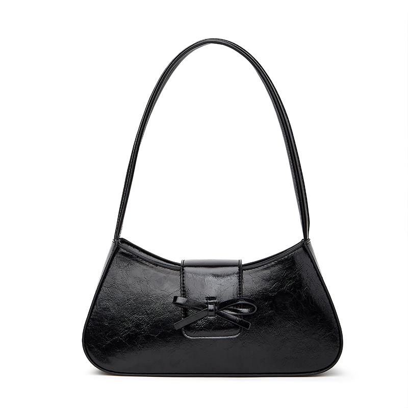 Einfache PU-Umhängetasche für Damen Luxus Geldbörse Schleifdekoration Geeignet für den täglichen Gebrauch Umhängetasche