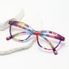 Retro Chequer Colorful Women Reading Glasses with Presbyopia Eyeglass High-Definition Anti Blue Light Men Eyewear +1.0+1.5+2.0+2.5