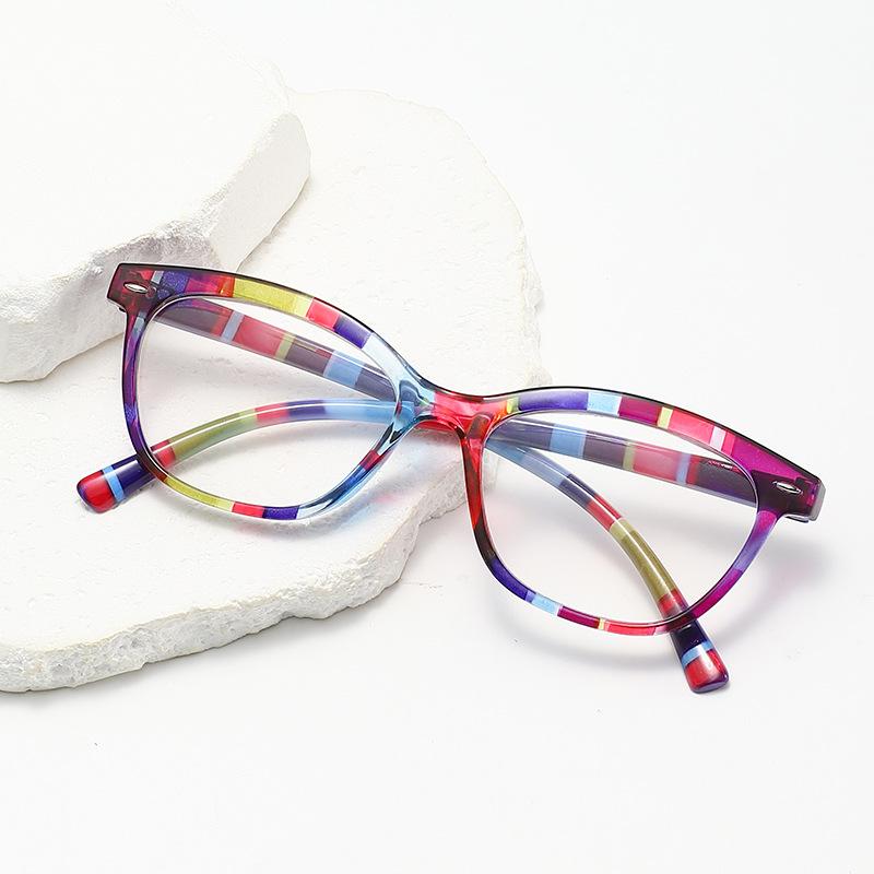 Retro Chequer Colorful Women Reading Glasses with Presbyopia Eyeglass High-Definition Anti Blue Light Men Eyewear +1.0+1.5+2.0+2.5