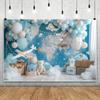 Decorare Fundal Petrecere Zi de Naștere Copii Nor Noros Urs Ursuleț Arc Baby Banner Duș Banner Recuzită Studio Foto Angro