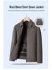 Men's Light Luxury Double-Sided Wool Coat - Short Lapel Autumn/Winter Jacket for Business Casual Wear