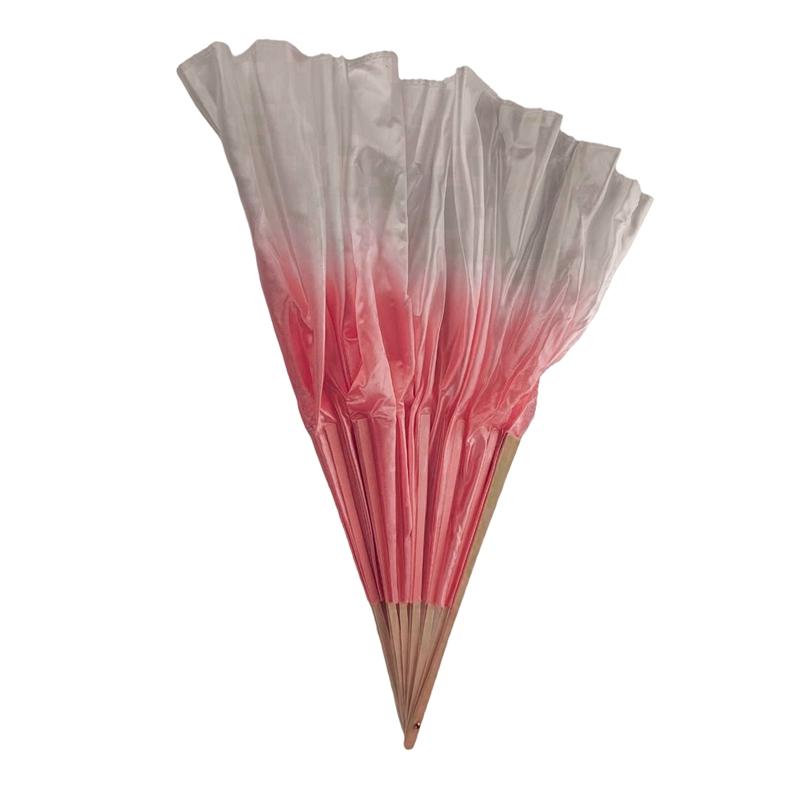 Hot Sell Kid Women Classical Belly Dancing Fan 1pcs Gradient Color Dancer Practice Imitation Silk Fans Rayon Silk Fans