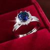 Luxurious Round Zircon Copper Ring: Elegant & Versatile Women's Jewelry