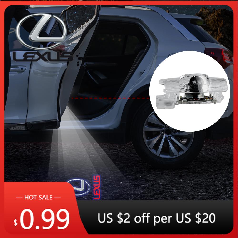 SKIA7 Interior Stickers Car Door HD Logo Courtesy Lamp Laser Projector Welcome Light For Lexus NX IS 250 RX GS UX RX300 RX350 CT200H G