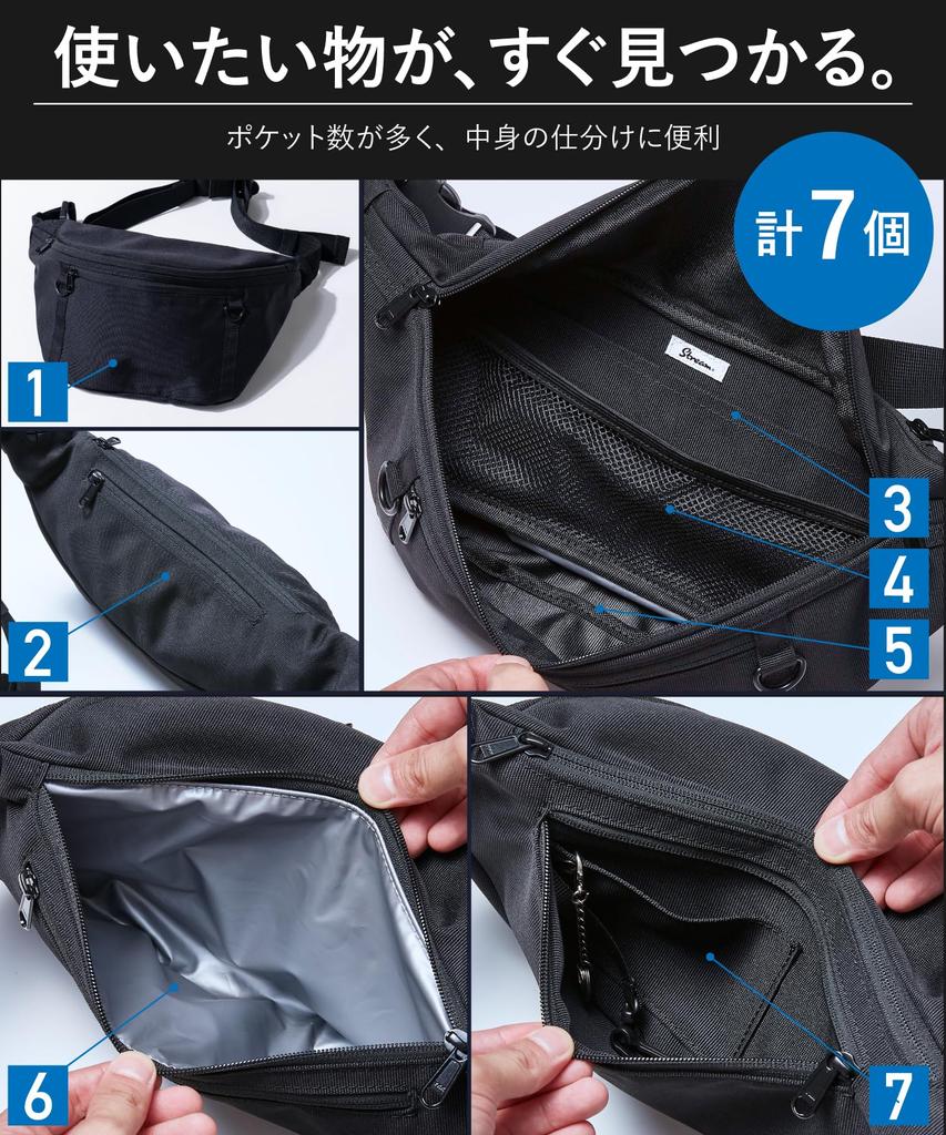 Large Capacity Shoulder Waist and Crossbody Bag for Men and Perfect for Outdoor and Size M [STREAM] Bag, Bag, Women, Multifunctional, Unisex,