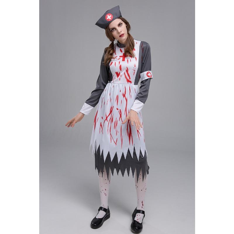 Medieval Medical Halloween Bloody Guardian Zombie Mary Costume Film and Television Shooting Costume