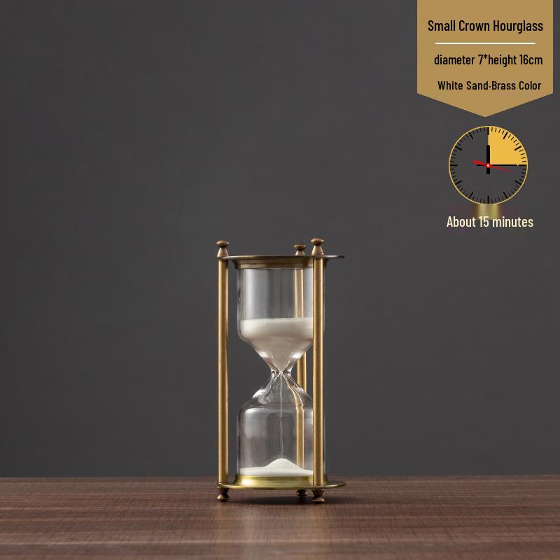 Luxury Metal Hourglass Ornament for Office or Home Decor - Modern Handcrafted Display Piece