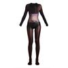 Lace waist one-piece stockings women's oily ultra-thin d sexy tight silky smooth horse oil high fork seamless full body onesie