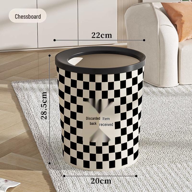 Large Capacity Thickened Trash Can with Pressure Ring for Bathroom, Toilet, Living Room, and Kitchen