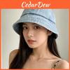 Denim Washable Bucket Hat With Wide Brim Sun Protection For Casual Wear