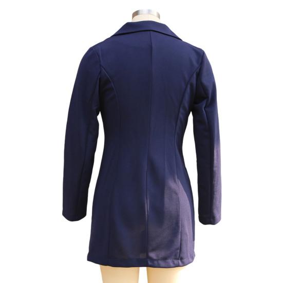 Sako šaty pro ženy Výstřih do V Dlouhý rukáv Pracovní šaty Klopový límec Dvouřadé Kancelářský business outfit