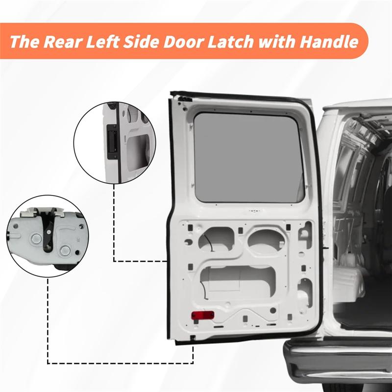 

Rear Door Latch With Handle 8C2Z-15431A03-A 6C2Z-15431A03-AA For Ford E150 E250 E350 E450 Back Cargo Door Latch Assembly