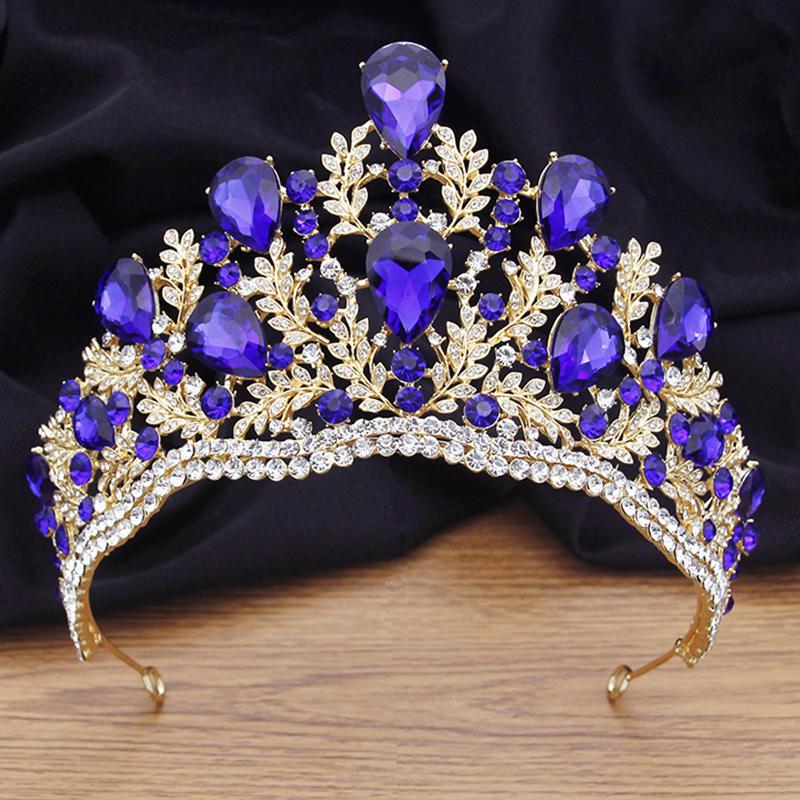 Fascia Per Capelli Con Strass Blu – Accessorio Vintage Per Donne E Ragazze, Morbida E Leggera, Per Matrimoni E Feste