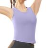 Anti-Light Yoga Vest Round Neck Design Tight Body Vest Flexible Fitness Tank Top  Yoga Practice