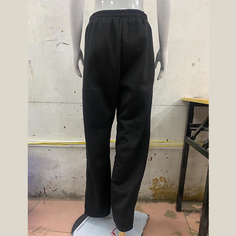 Trendy Digital Print Y2k Elastic Waist Street Hip-hop Loose Straight Leg Sweatpants