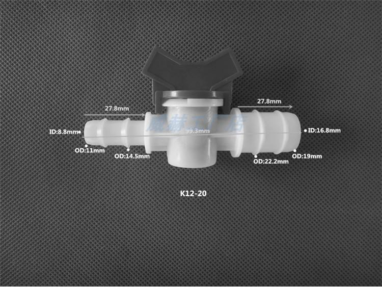 Plastic Quick-Connect Hose Ball Valve with Reducer and Flow Control
