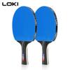 LOKI K5000 FL Tischtennisschläger mit langem Griff für Heimunterhaltung, PingPong-Schläger in blauer Farbe mit PingPong-Belag