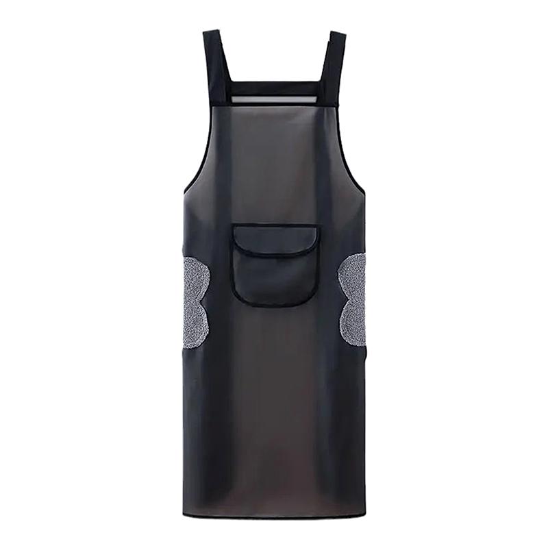 Delantal de Cocina Impermeable para el Hogar Pvc Resistente al Aceite Delantal de Trabajo Negro Transparente A Prueba de Suciedad Delantales de Limpieza
