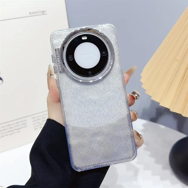 

IMD Starry Shiny Glitter Transparent Case For Huawei P70 P60 P50 P40 Pro Mate 60 50 40 30 Plating Crystal Bumper Cover For Mate 40 аспідний