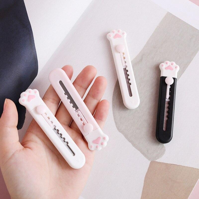 Mini Tasche Katze Pfote Kunst Cutter Utility Messer Student Kunst Liefert DIY Werkzeuge Kreative Schreibwaren Schule Kawaii Liefert