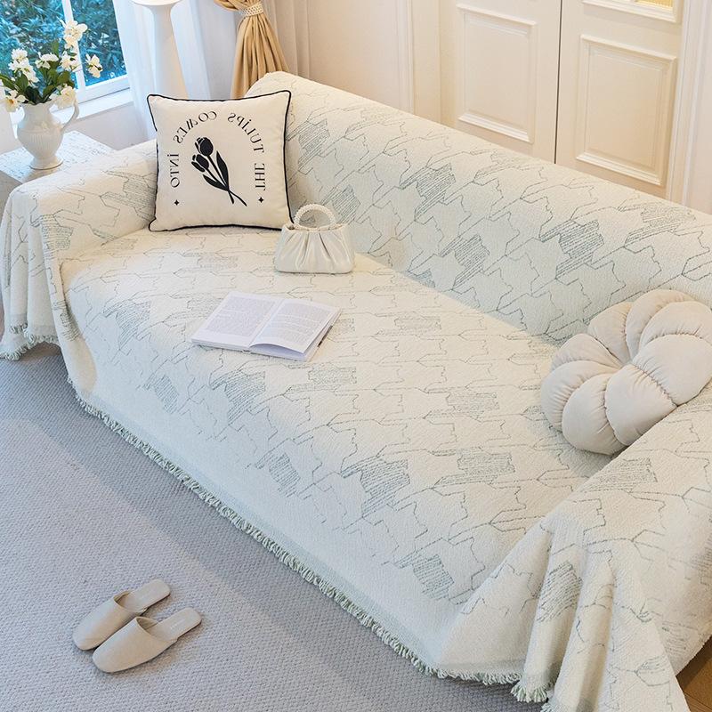 

Плюшевое полотенце для дивана Cat Petting-Sense, скандинавское простое универсальное полотенце для дивана, нескользящее, не скатывается, одеяло для дивана 180*130cm