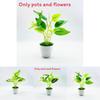 Artificial Green Plant Pot With Fabric Leaves For Home Decor And Office Display