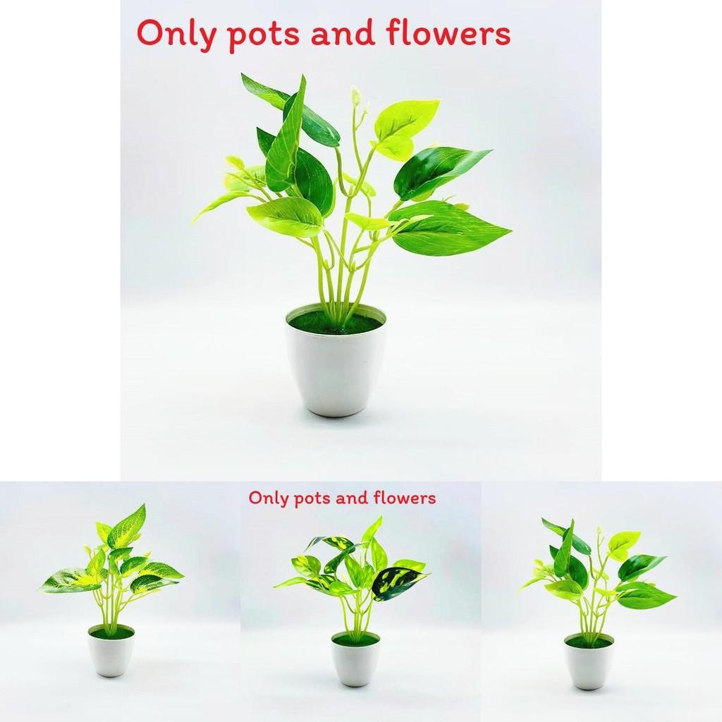Artificial Green Plant Pot With Fabric Leaves For Home Decor And Office Display
