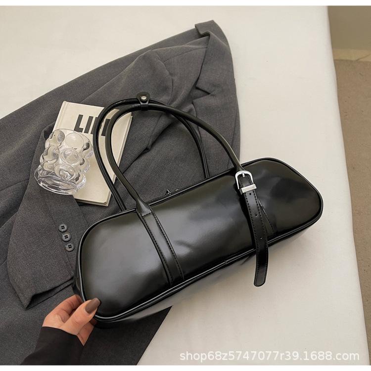 2025 New Underarm Bag Female Senmeng Fashion Niche Design Single Shoulder Handbag Women's French Baguette Bag
