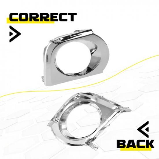 Front Fog Bumper Light Covers Pair Bezel 2010-2013 For Toyota 4Runner Truck