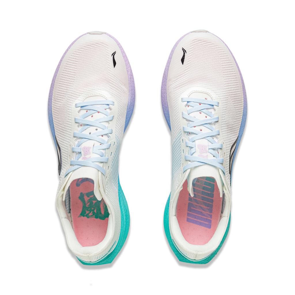 New LiNing ZhuiFeng Cushioning, Breathable, Supportive Low Top Physical Fitness Test & Exam Running Shoes Men's White Green ARPV007-16