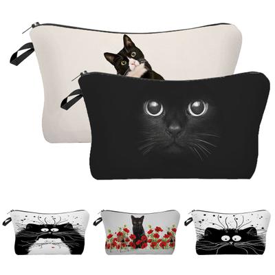 Cosmetic Bag 3D Print Portable Square Large Capacity Multipurpose Travel Handbag for Vacation