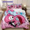 1PZ Set Biancheria da Letto Trapunta Copripiumino Federa Decorazione per la Casa con Fantasia The Nightmare Before Christmas (1 * copripiumino + 2 * federa, senza nucleo)