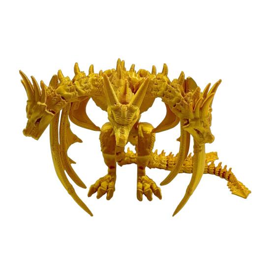 3D Printed Dragon Figurine with Movable Joints Flexible Articulated Dragon Toy Desk Ornament