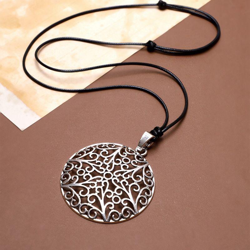 Vintage Distressed European and American Style Large Pendant Long Necklace, Stylish and Unique Sweater Chain, Autumn and Winter High-End Ethnic Style