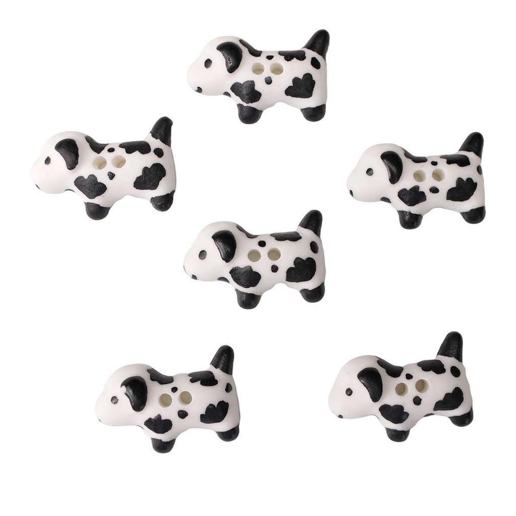 Lovely Ceramic Button Cartoon Ceramic Beads Cartoon Rabbit Puppy Button Beads DIY Jewelry Beads DIY Clothing Beads 1pc