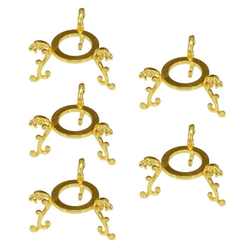 Modern Round Ornament Holder Durable Iron Construction Compact Functional Design Multipurpose Metal Display Rack