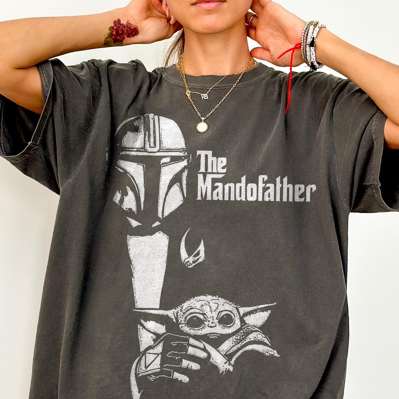 The Mandofather Shirt - The Mandalorian and Grogu Movie,Mandalorian Fathers Day Shirt,Star Wars Sweatshirt,Grogu Tshirt L