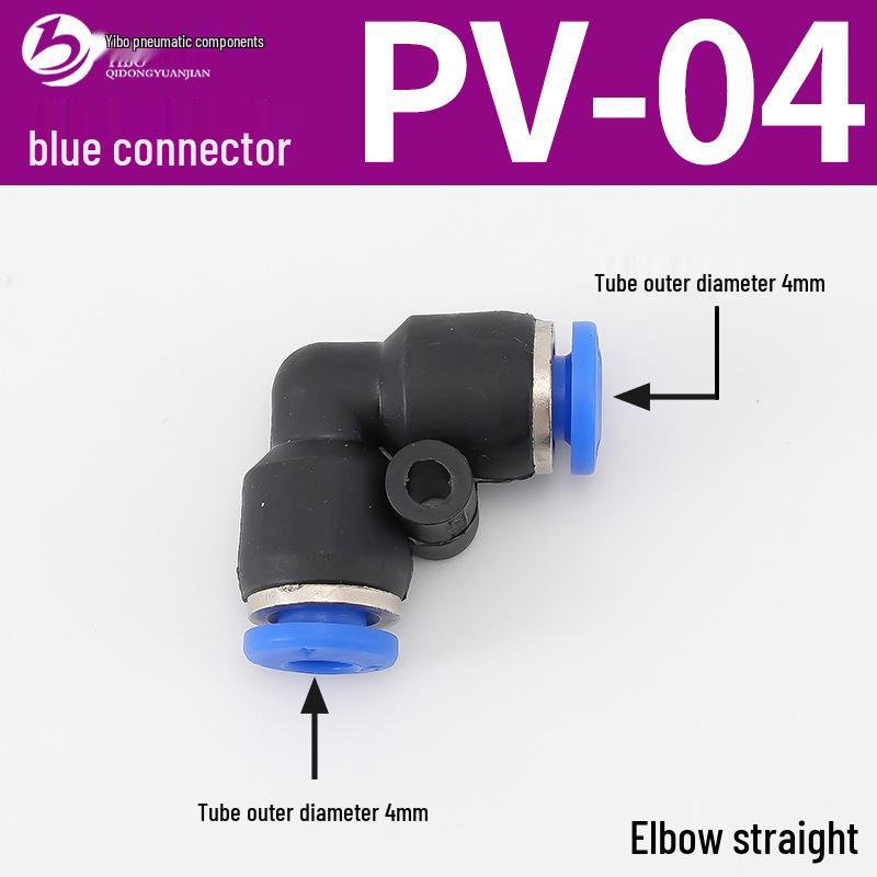 Wirtschaftlicher blauer pneumatischer Schnellkuppler: Gerade, T-Stück, Vierweg, Fünfweg, Reduzierstück für PU/PE/PY/PZA/PK/PV