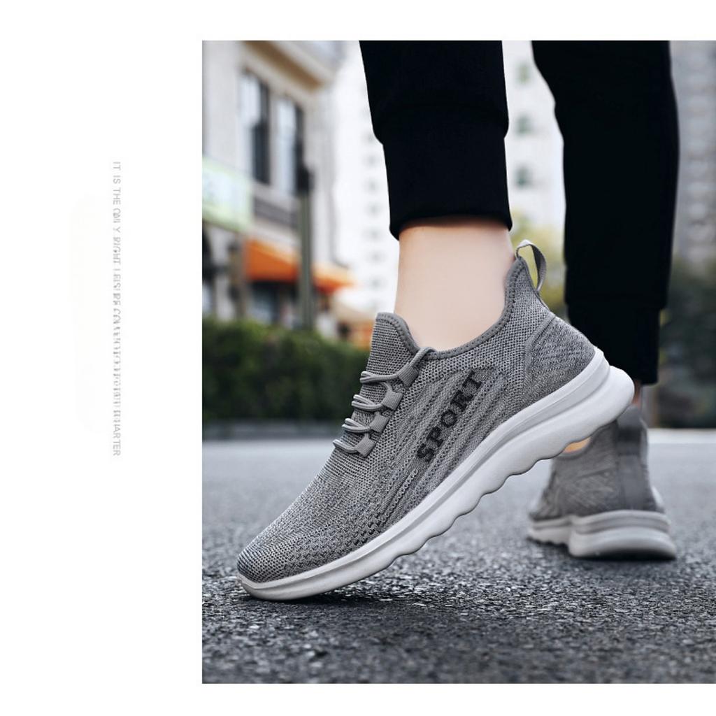 Men's Summer New Flyknit Single Shoes Casual Breathable Sports Shoes