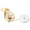 Miniatur Waldhorn Zartes Goldenes Mini-Instrument Ornament Dekoration für Musikliebhaber