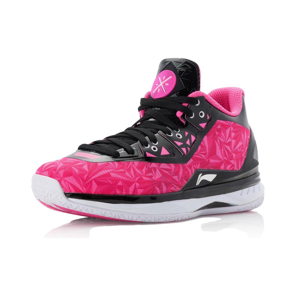 Li Ning WOW 4 Mid top Basketball Shoes Men's Pink Black ABAL037-23