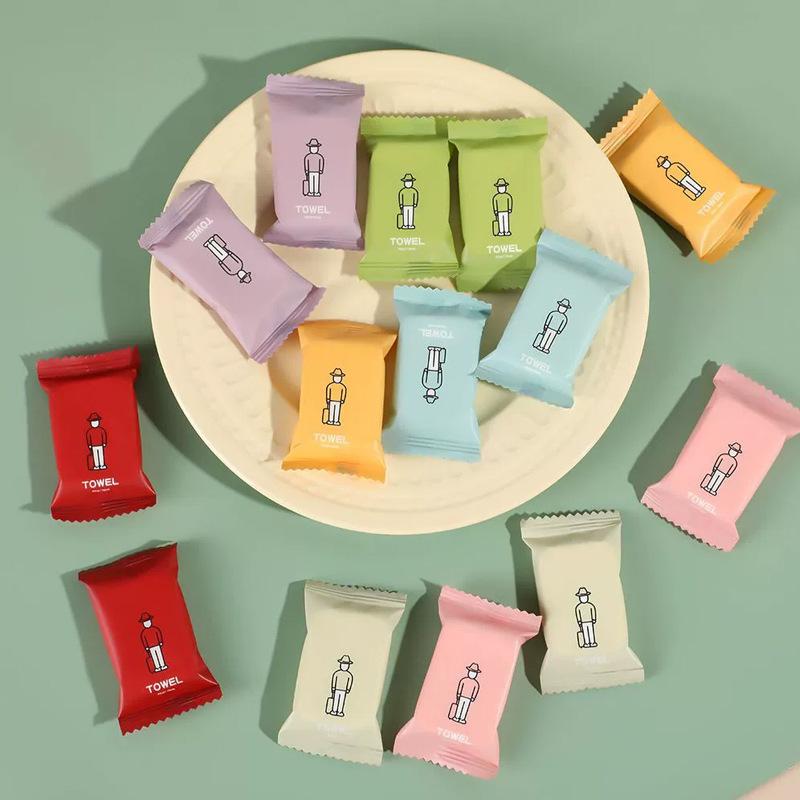 Portable Compressed Face Towels - Quick Dissolve, Polyester/ Blend -For Hiking, Camping, Travel & Outdoor Adventures